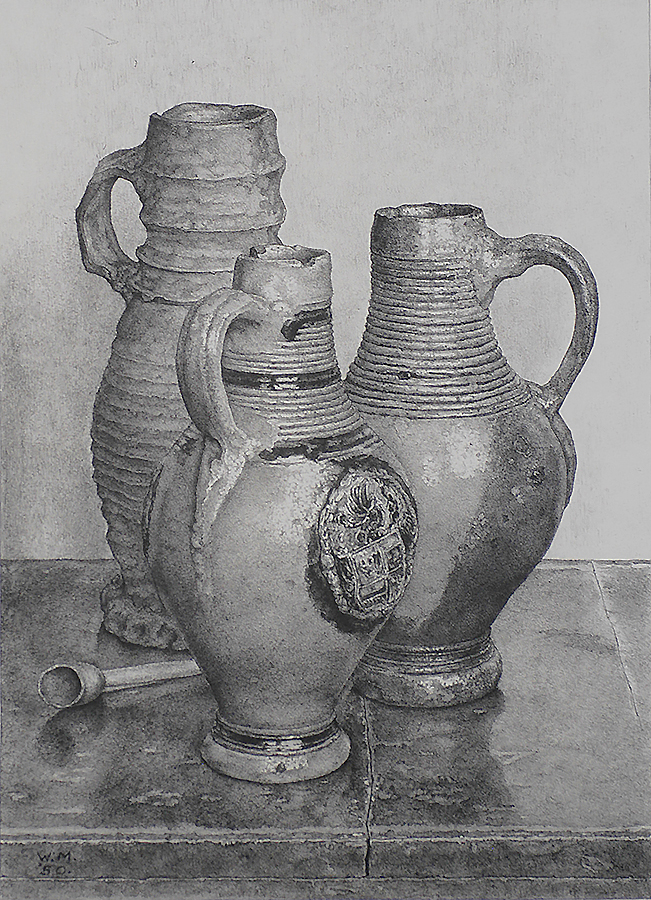 Still Life with Jugs - WILLEM H. MUHLSTAFF - lithograph