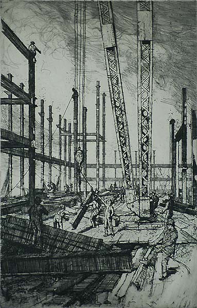 Structural Iron - RALPH PEARSON - etching