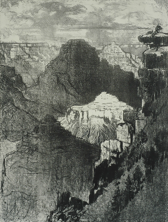 The City under the Black Mountain - JOSEPH PENNELL - lithograph