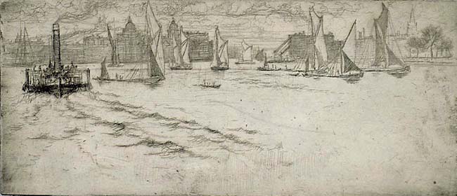 Greenwich - JOSEPH PENNELL - etching