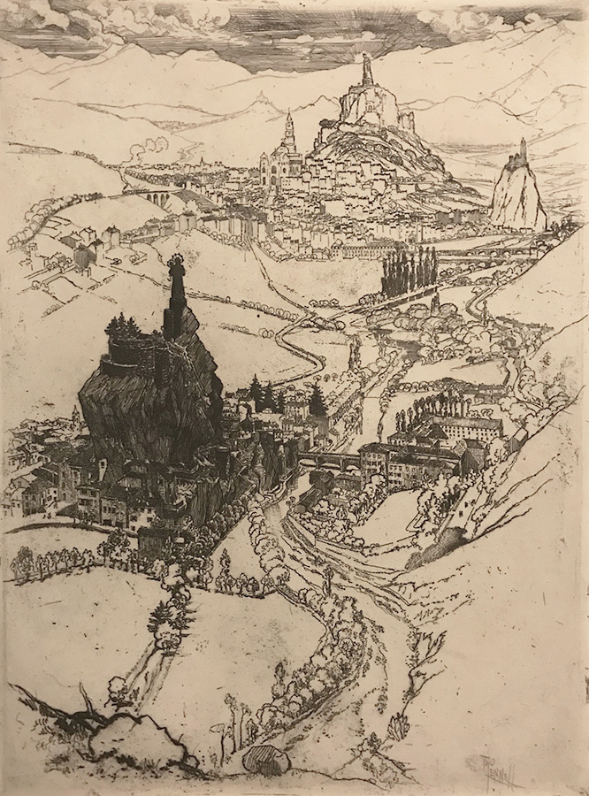 Le Puy (third plate) - JOSEPH PENNELL - etching