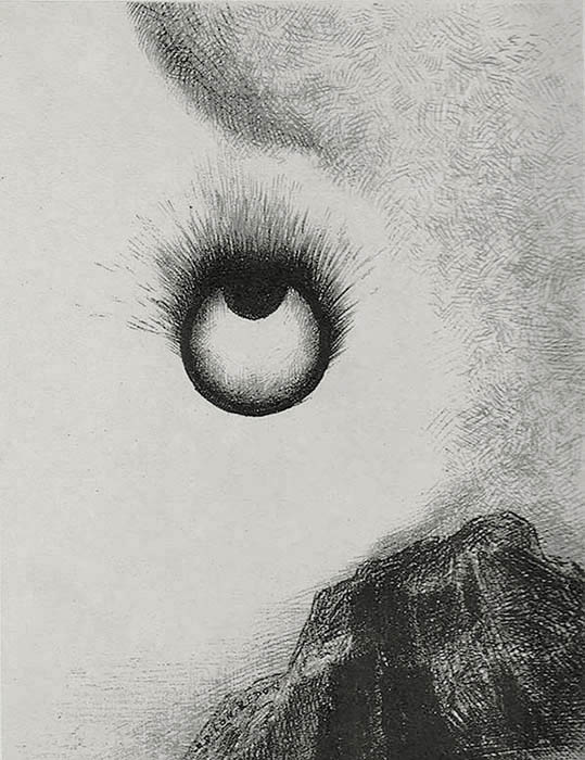 Everywhere Eyeballs are Aflame (Partout des Prunelles Flamboient) - ODILON REDON - lithograph