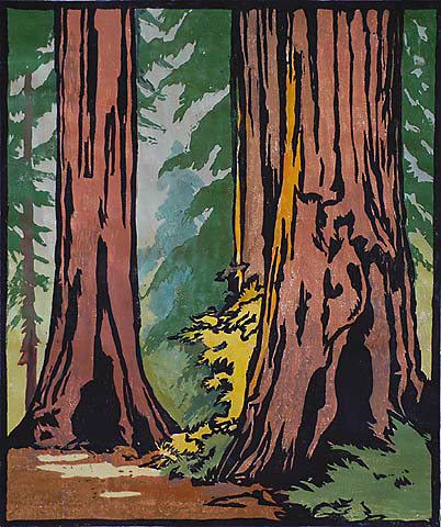 Forest Primeval - WILLIAM S. RICE - woodcut
