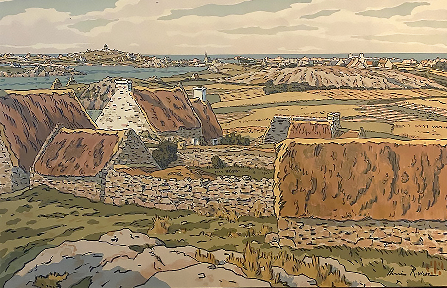 The Island of Bréhat (L'ile de Bréhat) - HENRI RIVIERE - lithograph printed in colors