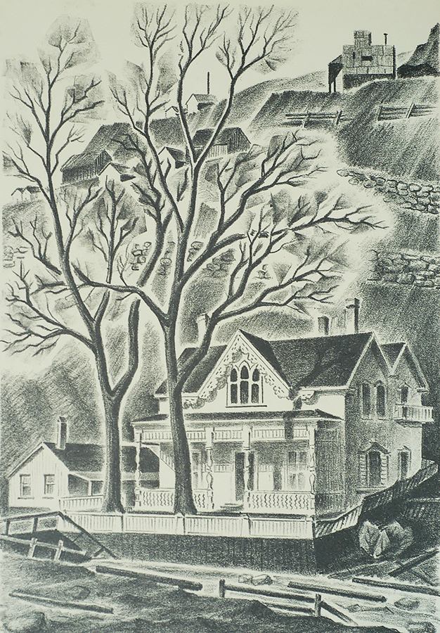 House at Gregory Point (Colorado) - ARNOLD RONNEBECK - lithograph