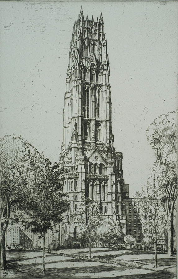 Riverside Church, New York - ERNEST ROTH - etching