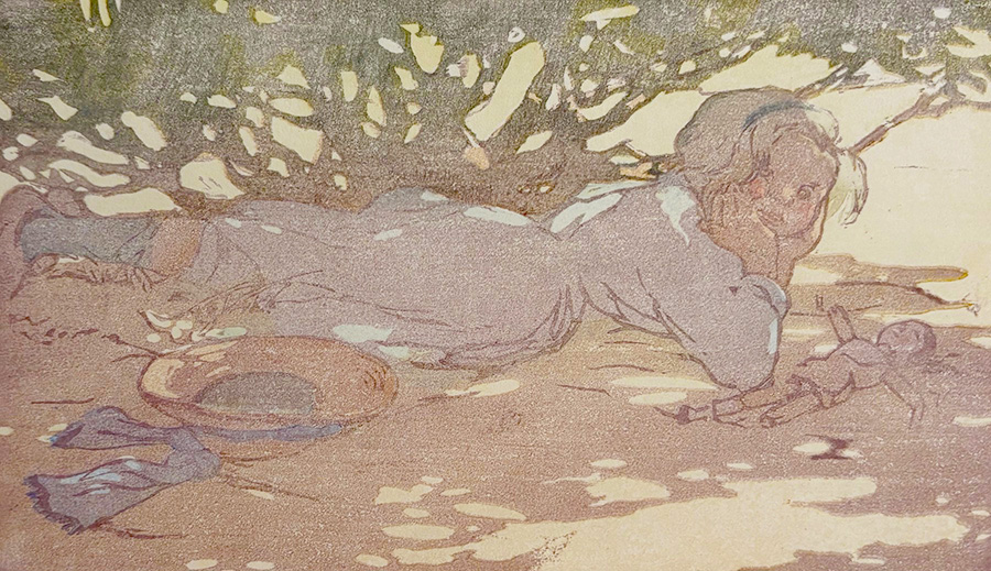 Sunspots - MABEL ROYDS - woodcut printed in colors