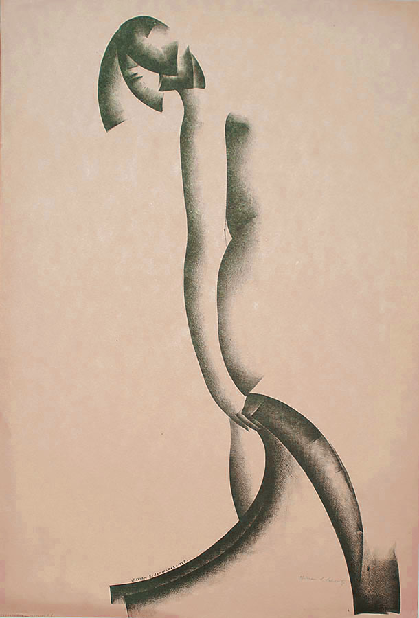 Modernist Figure - WILLIAM S. SCHWARTZ - lithograph