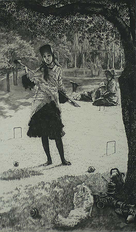 Croquet (Le Croquet) - JAMES TISSOT - etching and drypoint
