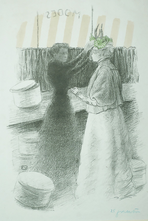 The Green Hat (Le Chapeau Vert) - FéLIX VALLOTTON - lithograph printed in colors