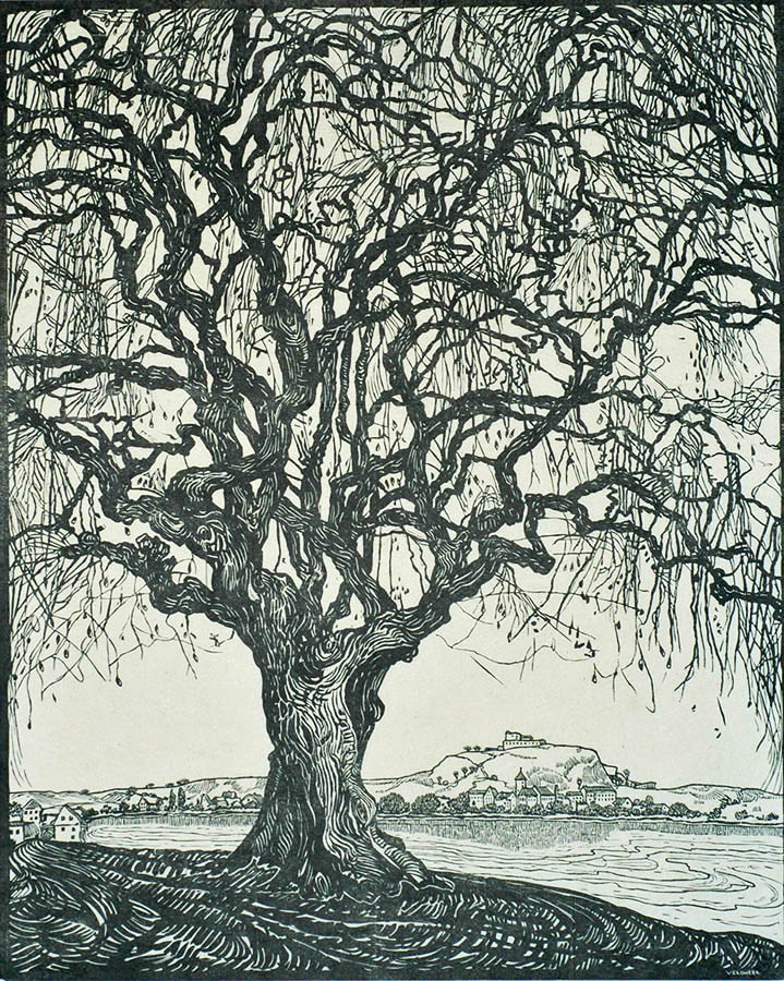 Large Tree - JACOBUS G. VELDHEER - woodcut