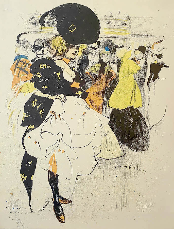 Dancer at the Moulin Rouge (Danseuse au Moulin Rouge) - JACQUES VILLON - lithograph printed in colors