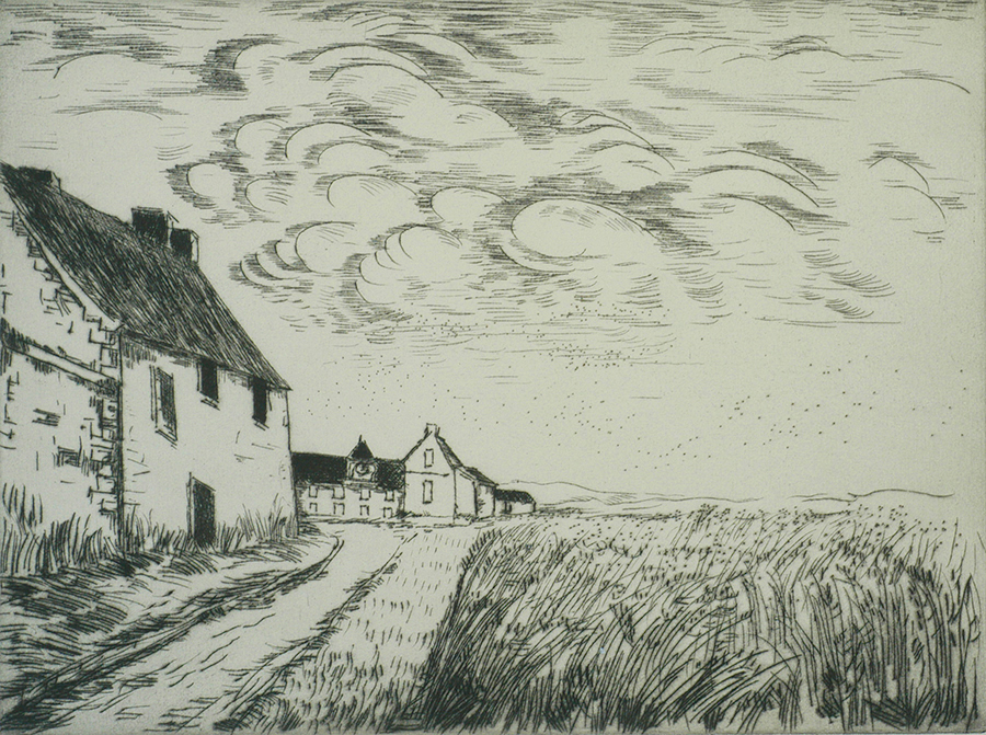 The Wheat Field (Chateauneuf-en-Thimerais), Le Champ de Blé (Chateauneuf-en-Thimerais) - MAURICE DE VLAMINCK - drypoint