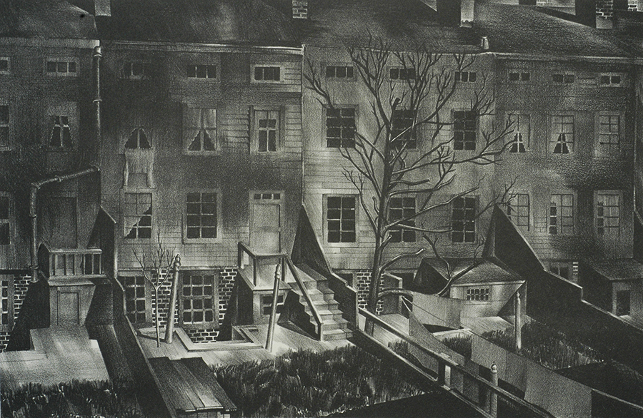 Brooklyn City - STOW WENGENROTH - lithograph