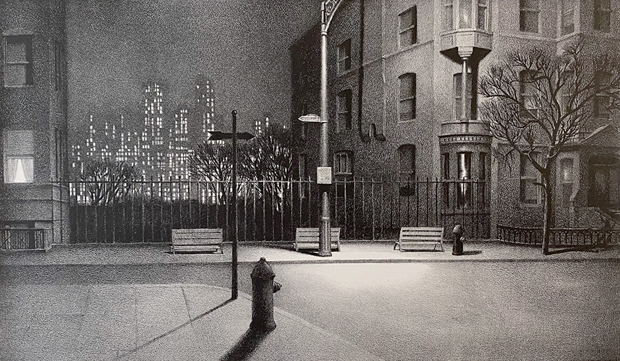 New York Nocturne - STOW WENGENROTH - lithograph