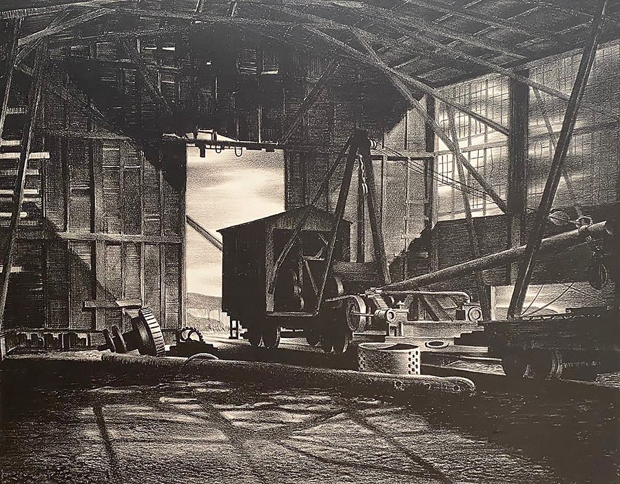 Foundry Interior - STOW WENGENROTH - lithograph