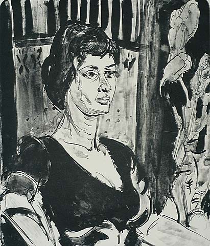 Portrait of a Woman - JAN WIEGERS - lithograph