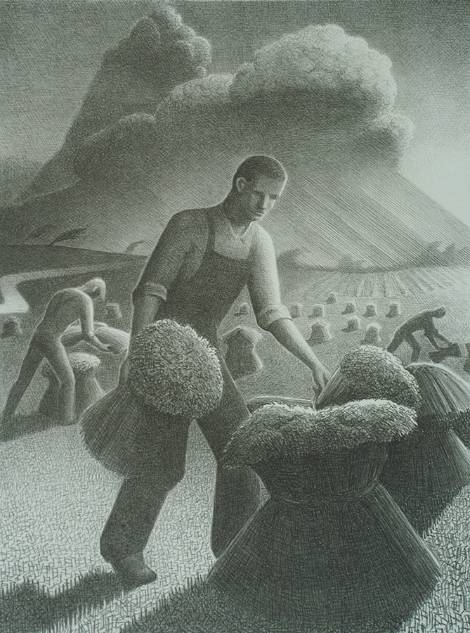 Approaching Storm - GRANT WOOD - lithograph