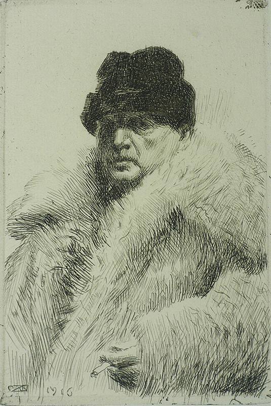 Self Portrait - ANDERS ZORN - etching