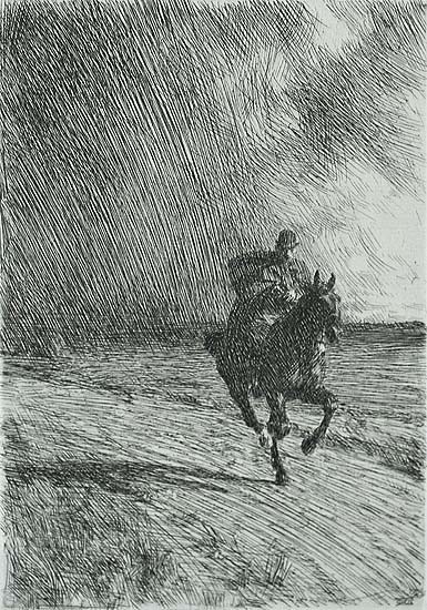 Storm - ANDERS ZORN - etching
