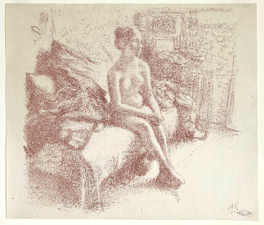 The Model (Le Modele) - GEORGES LEMMEN - lithograph