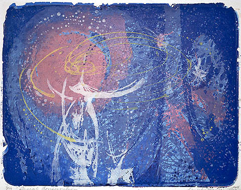 Aerial Conjunction - DOROTHY MCCRAY - color lithograph