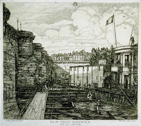 Bain-Froid Chevrier - CHARLES MERYON - etching