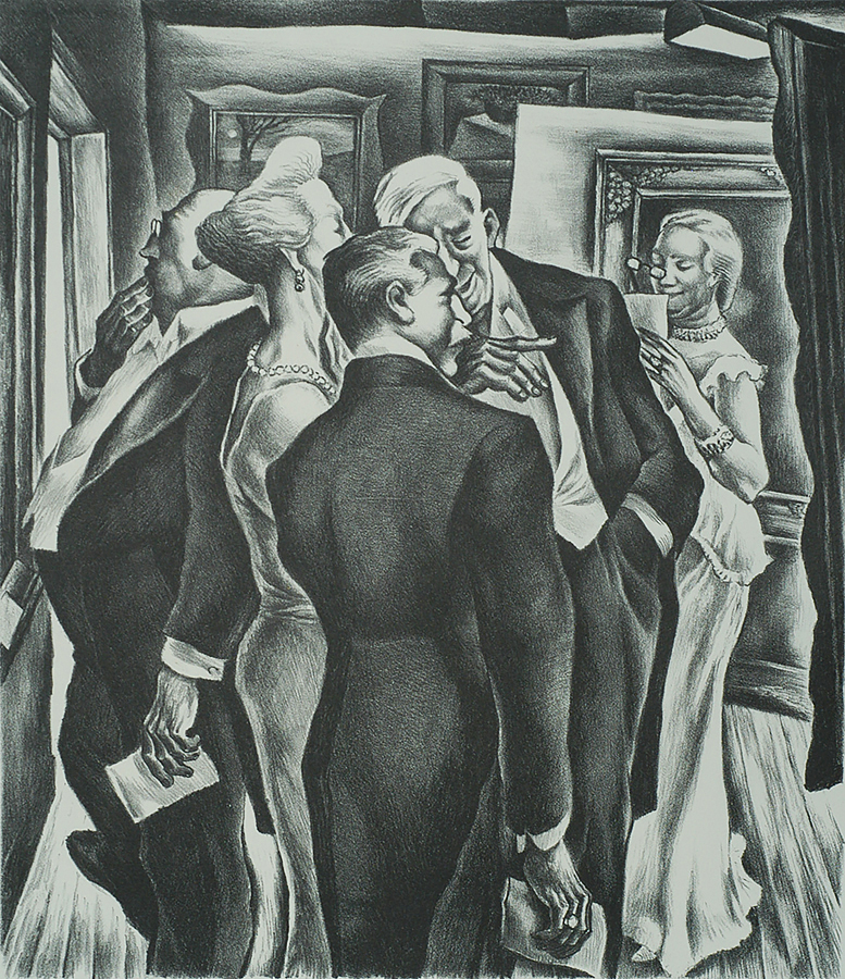 Vernissage at the Academy - MEYER WOLFE - lithograph