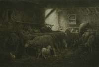 Inside the Sheepfold (horizonal view); Interieur de la Bergerie, en largeur) - JACQUE