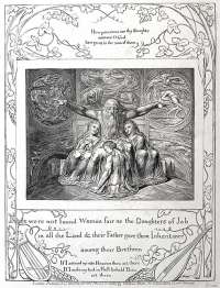 Thy Sons and thy Daughters were Eating and Drinking Wine... (Plate 3 of Illustrations of the Book of Job) - BLAKE