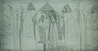 Fantasy:  Elongated Figures and Heads in Profile  (Fantasie: langgerekte figuren met aan weerszijden profielkoppen) -  MESQUITA