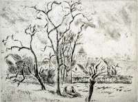 Eglise d'Osny, Pres Pontoise -  PISSARRO