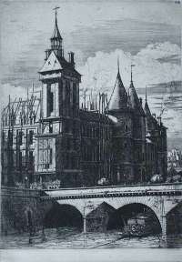 La Tour de l'Horloge (The Clock Tower), Paris - MERYON
