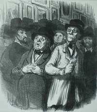 Lovers of classical art are even more convinced that the cause of the Arts in France is doomed (Amateurs classiques de plus en plus...) - DAUMIER