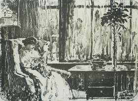 The Broad Curtain - CHILDE HASSAM