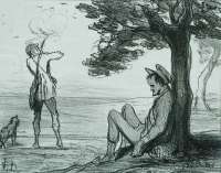 Opening of Hunting Season during a Heat Wave (Ouverture de la Chasse pendant la Canicule) - DAUMIER