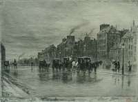 The Cabstand (Une Matinée d'Hiver au Quai de l'Hôtel-Dieu) -  BUHOT