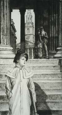 The Portico of the National Gallery - TISSOT