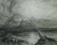 Bellinzona from the Road to Locarno (after a watercolor by Turner) -  SHORT