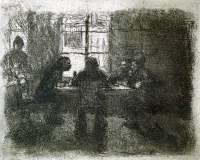 Vier Manner in der Kneipe -  KOLLWITZ