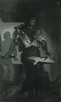 The Blacksmith (Un Forgeron) - DELACROIX
