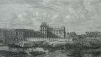 L'Ancien Louvre, Paris (The Old Louvre, Paris, after Zeeman) - MERYON