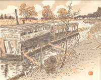 Du Bas-Meudon, Vieux Lavoir (From Bas-Meudon, Old Washhouse) - RIVIERE