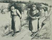 Porteuses de Fagots (Women Carrying Bundles of Sticks) -  PISSARRO