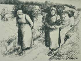 Porteuses de Fagots (Women Carrying Bundles of Sticks) - CAMILLE PISSARRO
