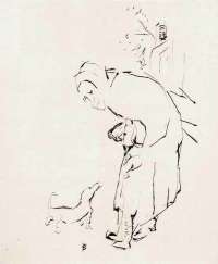 The Eelderly Woman, the Child and the Basset Hound (La Vieille Femme, l'enfant et le Basset) - BONNARD