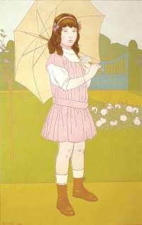 Young Lady with an Umbrella (Fillette à l'Ombrelle) -  BOUTET DE MONVEL