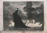 A Woman with Swans (La Dame aux Cygnes) - BUHOT