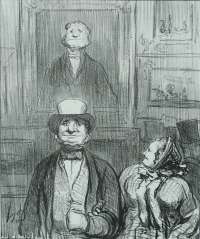 It's Really Quite Flattering to Have one's Portrait Exhibited at the Salon (C'est tout d'même flatteur d'avoir son portrait...) - DAUMIER