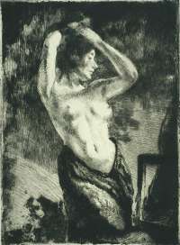 Model with Bare arms Raised (Le Modèle nu les Bras Levés) - BESNARD